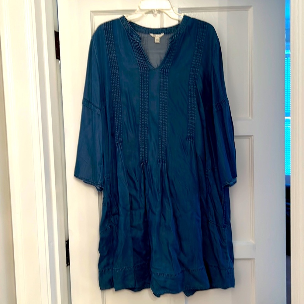 Cato denim dress with pockets.